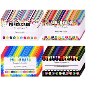 Custom Children's Punch Card 3.5 inch x 2 inch Incentive Loyalty Reward Points Card for Classroom Kids Students Teachers
