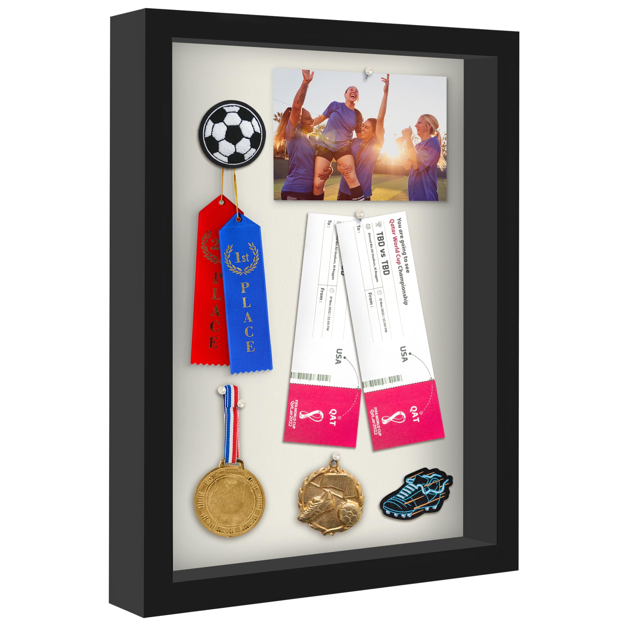 Jinhua Hongsaw Home Decor Co,. Ltd. Wooden Wall Decor Picture Frame Shadow Box Frames Solid Wood Display Storage Boxes Ticket Memorabilia Medal Organizer Wholesale