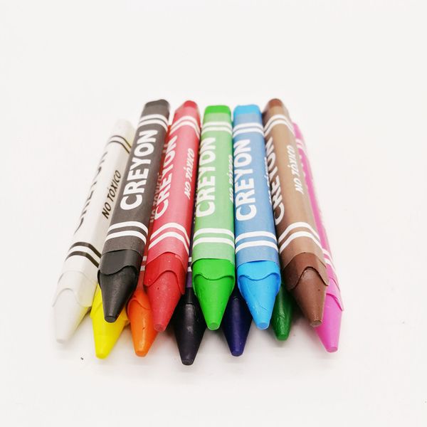 12 color new products crayons 6 piece set 4 pack bulk triangle shaped crayon