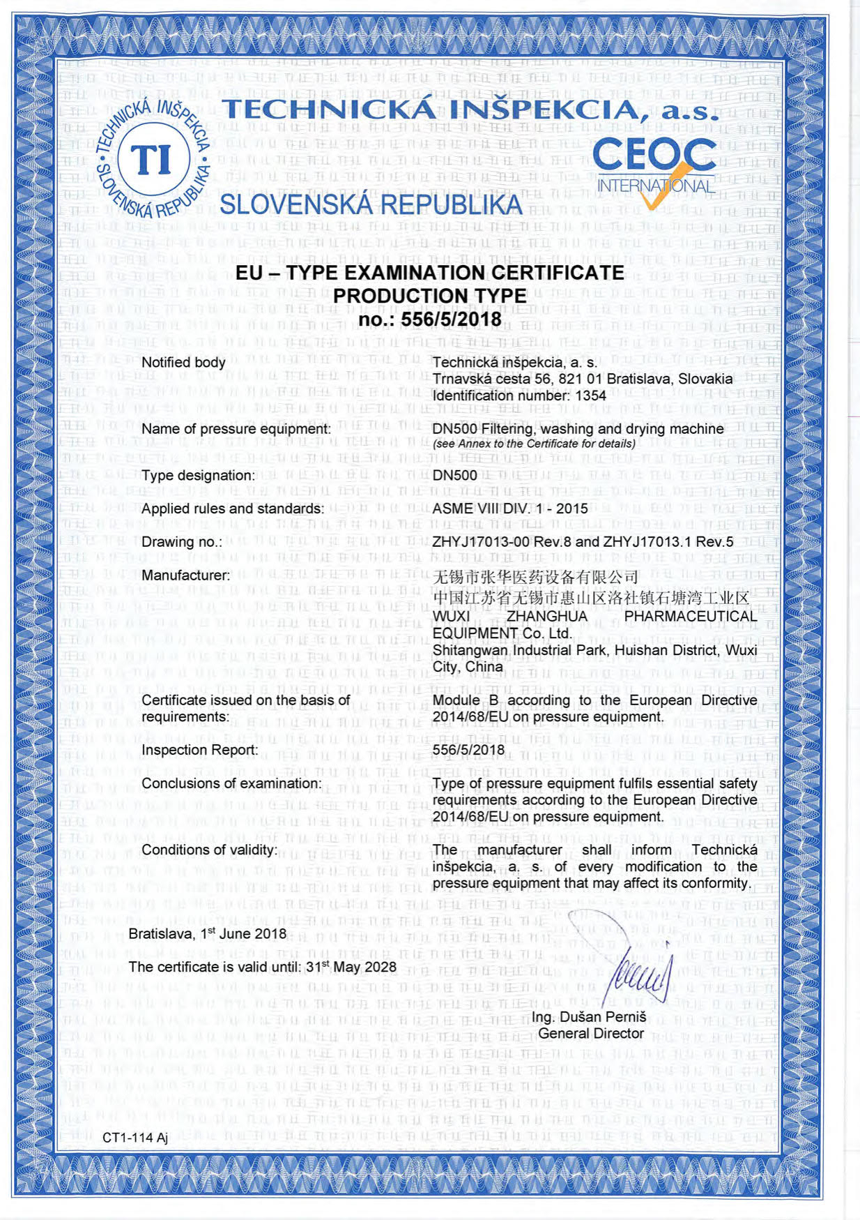 Wuxi Zhanghua Pharm & Chem Equipment Co., Ltd. Agitated Nutsche Filter Dryer