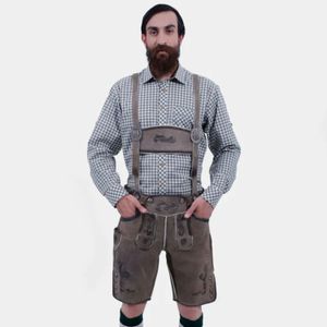 Custom Bavarian Leather Shorts Premium Lederhosen with Suspenders and Embroidery for Oktoberfest, Festivals, and Cultural Events