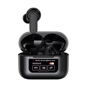 Good Quality Headphones YW08 TWS Wireless Earbuds Touch Screen In-Ear Led Display Earphones ANC Noise Reduction Gaming Earphones