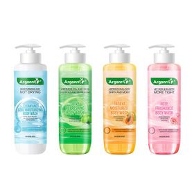 Wholesale Natural 1000ml Rose Papaya Olive Fragrance Body Wash Skin Care Moisturizing Body Cleanser Private Label
