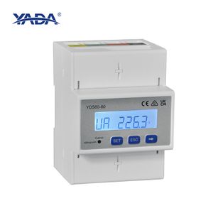 YADA YDS60-80 Three-phase CE UKCA RCM Certificate digital  Energy Meter Solar PV inverter RS485 Modbus LCD  Din rail mounted
