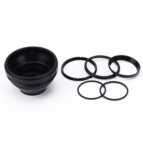 custom cnc camera accessories aluminum alloy 72mm 35mm 82mm 23mm  58mm 39mm 15mm Collapsible anti reflection camera lens hood