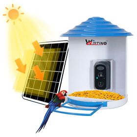 Wistino 1080p Auto Capture Bird Videos AI Smart Bird Feeder Camera AI Identify Bird Species Solar Wireless CCTV CameraPopular