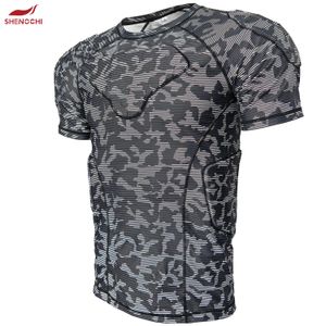Custom Printing Camo Padded Compression Shirt Sublimation Football Protective Padded Compression Top