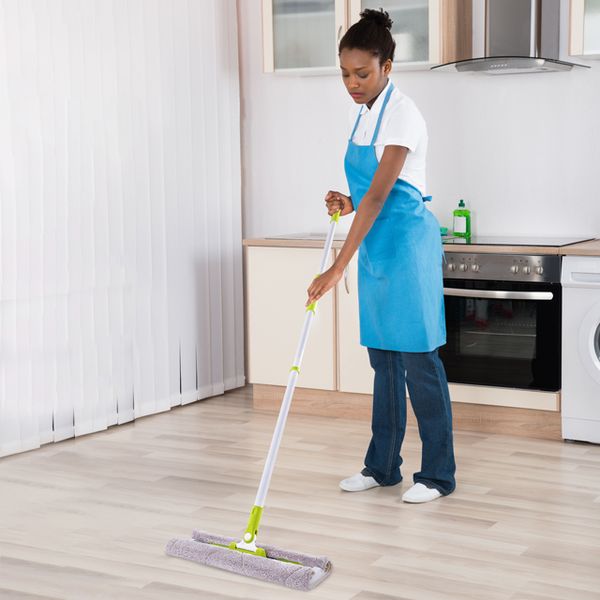 Dust Mops for Floor Cleaning Microfiber Mop Reusable Compatible Mop with Dry and Wet Use