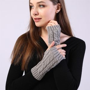 Women Fingerless Gloves Winter Warm Knitted Crochet Thumb hole Arm Warmers warming gloves mix designs