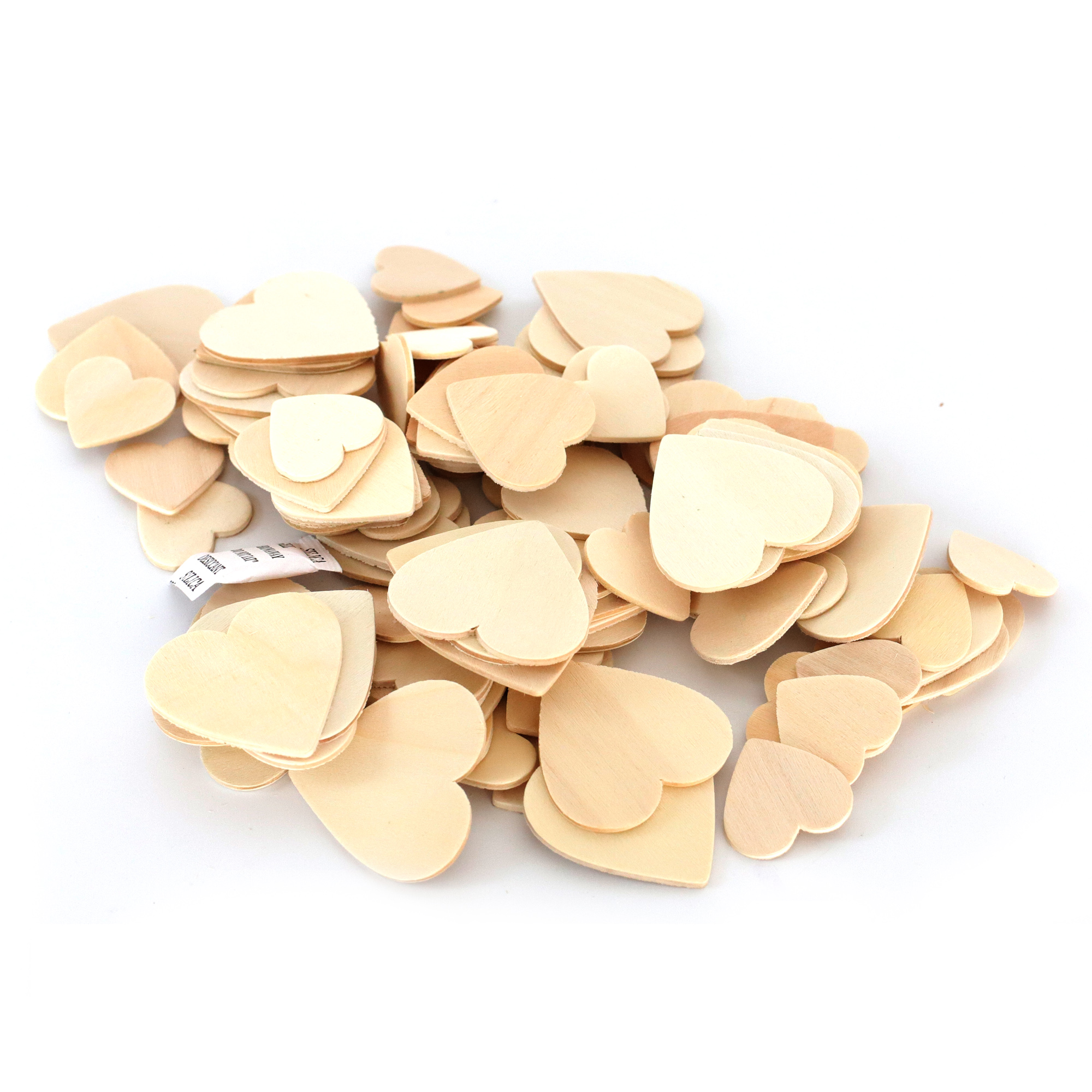Wooden hearts 100 pcs