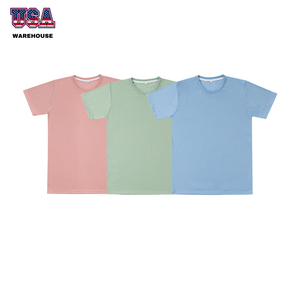 USA Warehouse Ships Fast 100% Polyester Sublimation Blanks T-Shirts O-Neck Collar 180 Grams Fabric Weight Ready to Ship