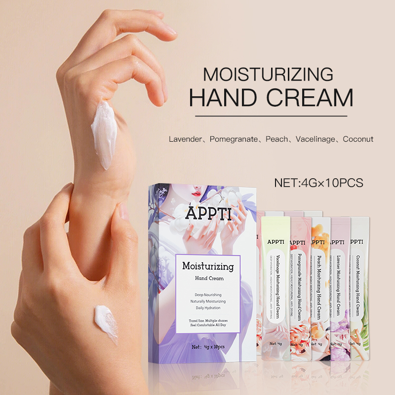 LYW GROUP LIMITED Wholesale APPTI Mini Hand Cream Natual Vegan Fruit Extracts Deep Moisturizing Private Label Custom Lotion Hand Cream Sachet Set