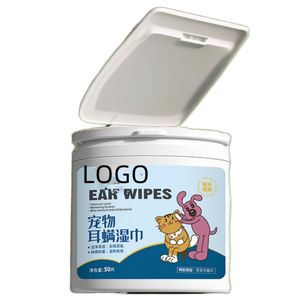 Private Label Factory In Stock Remove Earwax Clean Ear Canal Pet Ear Cleaner Finger Wipes For Pets Ears Cleaning
