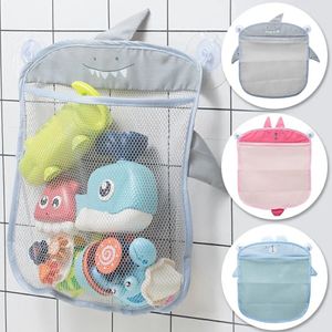Baby Bathroom Mesh Bag Sucker Organizer For Children Bath Toys Kid Basket Cartoon Animal Shapes Cloth Sand Toys Storage Net Bag