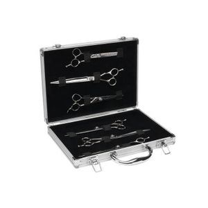 Portable aluminum barber hairdressing clipper scissors display case