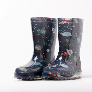 Custom Low MOQ High Quality Waterproof Shoes Kids Rainy Footwear Plastic Shoes For Kids Rain Day