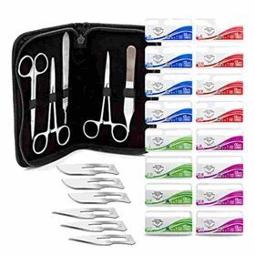 Sutures Thread with Needle Plus Tools - First Aid Field Emergency, Trauma Practice Suture Kit