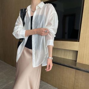 Summer Lightweight Custom Design Linen Cotton Elegant Shirt Women Long Blouse