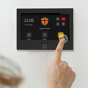 LoRa Version Home Alarm System 7'' HD Touch Screen WiFi+4G Wireless&Wired Burglar Security System 500m Long Distance
