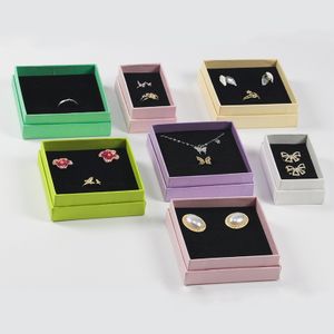 Wholesale Customized Small Luxury Rigid Cardboard Gift Jewelry Lid And Base Packaging Box With Logo