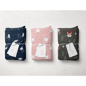 Wholesale Cute Custom Print Baby Muslin Swaddle Muslin Cotton Fabric Fabric Custom Print for Blanket