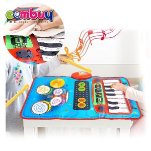 Game blanket 2 in 1 drum play gym children toys electronic musical mat piano