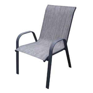 Outdoor Stackable Dining Chairs with Armrests Metal Iron Outdoor Furniture Modern Park Monoblock Chair Garden Chair Inox Chair