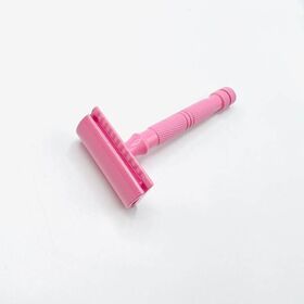 Baby Pink Color Coated Wholesale High Quality Stainless Steel 3 Piece Double Edge Safety Razor For Men DE Razor