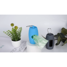 Silicone Waste Bag Holder Dispenser Poop Bags For Dog Cat Trash Cleaning Droppings Carrier Eco-Friendly Pet Supplies