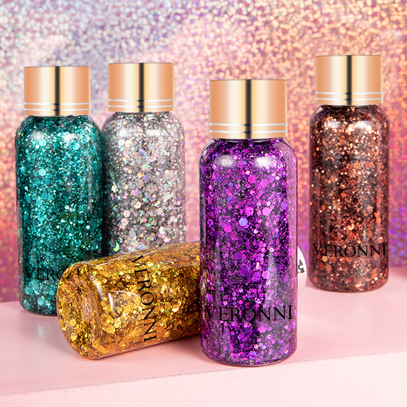 9 color Strong Stage Effect Body Glitter Gel Party Makeup Liquid Glitter Eyeshadow