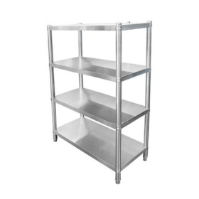 4 Tier Household Stainless Steel Shelving Kitchen Rack Flat Shelf Rack customized design for sale