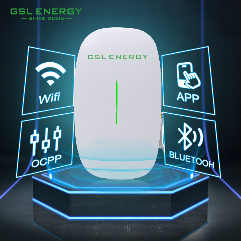 GSL ENERGY ev charger IP65 Waterproof WallBox 3 Phase 1 Phase 7.4Kw 22Kw Electric Car Battery Charger With Smart APP
