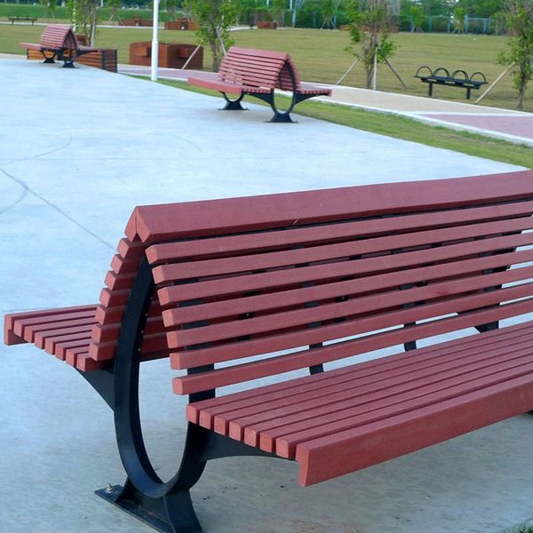 Two-sided seating chair outdoor furniture of patio garden bench