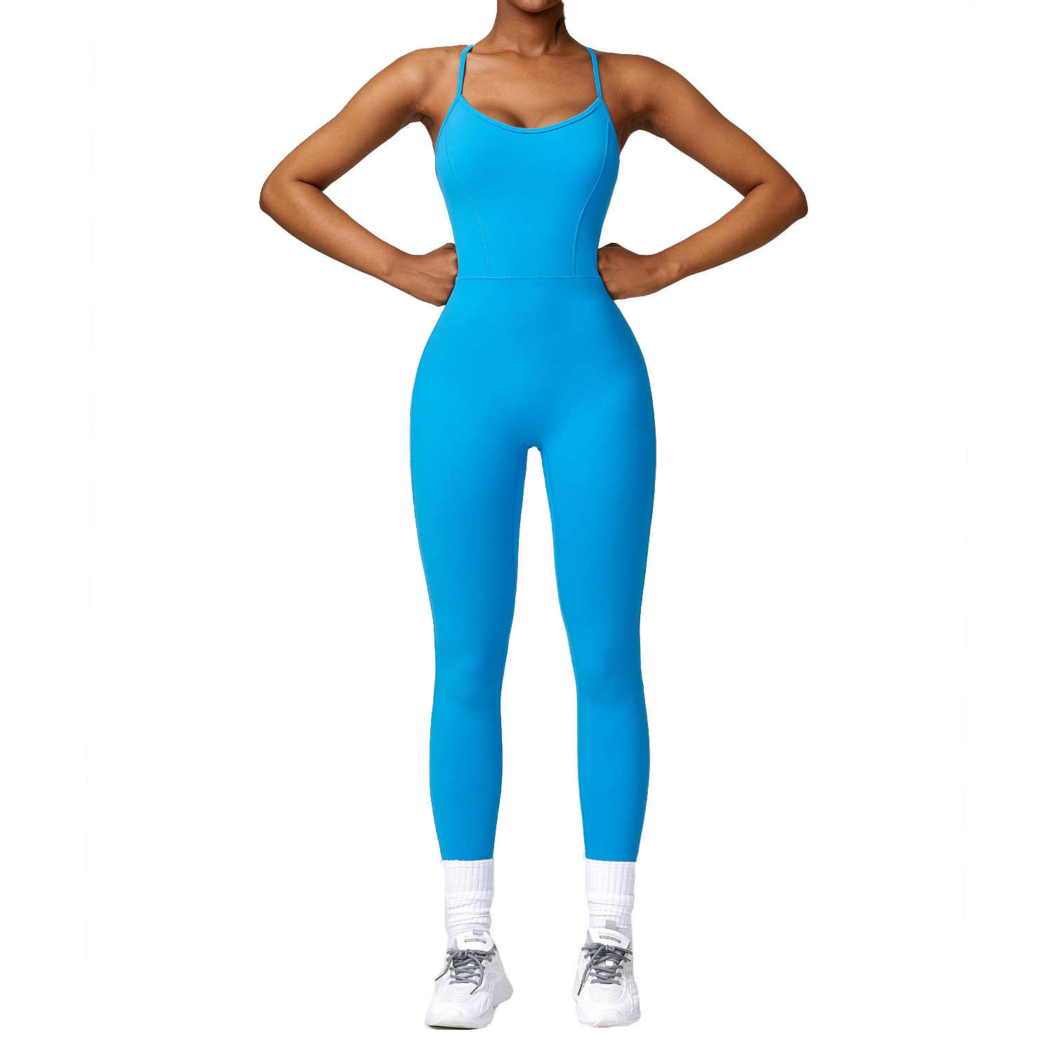 Yiwu Jingyi Commodity Co., Ltd. JINGYI Seamless Strappy Back Yoga Bodysuits Sports Nude feel soft and comfortable One Piece Fitness Leotards