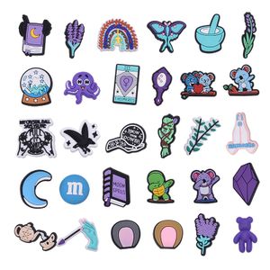 Cute Shoe Charms Accessories Fit For Clog Sandals Kids Adult Party Birthday Gifts PVC Rubber Purple Shoe Decorations Shoe Charms