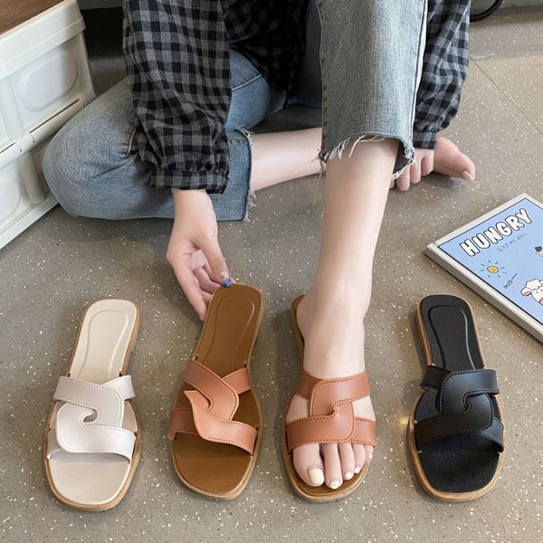 Women's Summer Cross Belt Slippers Versatile Fashionable Drag Design for Instagram Foreign Trade Wholesale