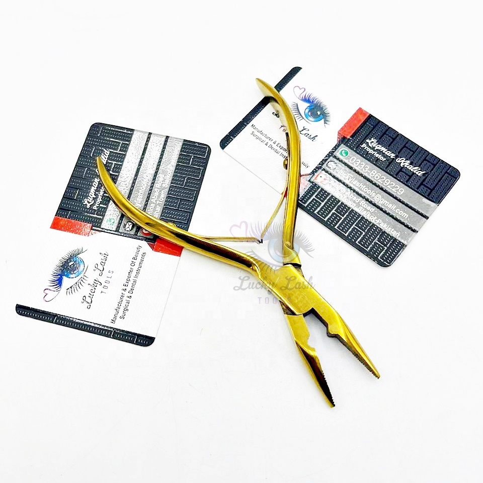 LUCKY LASH TOOLS Plier Crimp Micro Link/Bead in Gold professional hair extension removal accessories micro ring hair extension tools & pliers