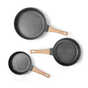 Manufacturer 5 Ply Aluminum Classic Granite Sartenes Antiadherentes Chef Omelette Pancakes Egg Frying Pan with Bakelite Handle