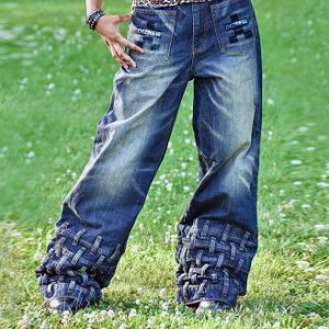 DiZNEW Jeans manufacturer Custom ladies Jeans Plus size American baggy denim jeans women high quality