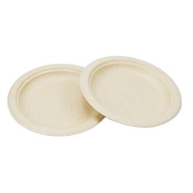 Disposable Platos Biodegradable Packaging Laminated Paper Fruit Tray Sugarcane Bagasse PlatePopular