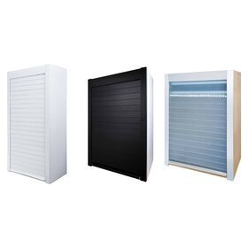 High Gloss Interior Kitchen Cabinet White Glass Rolling Shutter