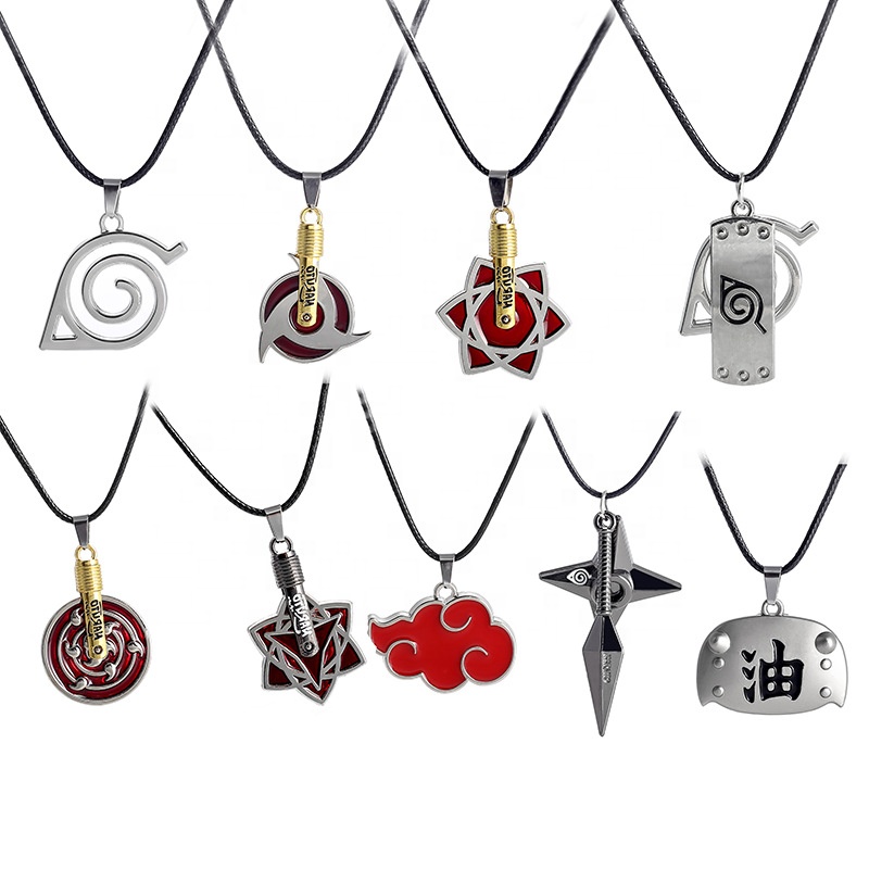 Shijiazhuang Beiman Trading Co., Ltd. Men Akatsuki Necklace Pendant Uchiha Itachi Sasuke Kakashi Ten Taisha Shariken Shuriken