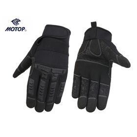 Anti impact and Anti-slip knuckle protection tactical black machinist working gloves
