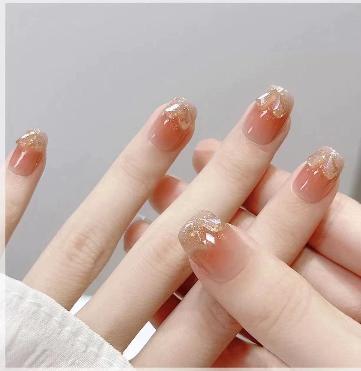 Quzhou Saiqin Trading Co., Ltd. 2024 New Arrival Custom Fashion long french Artificial False Nails Cat Eye Fingernails Acrylic Press On Nails