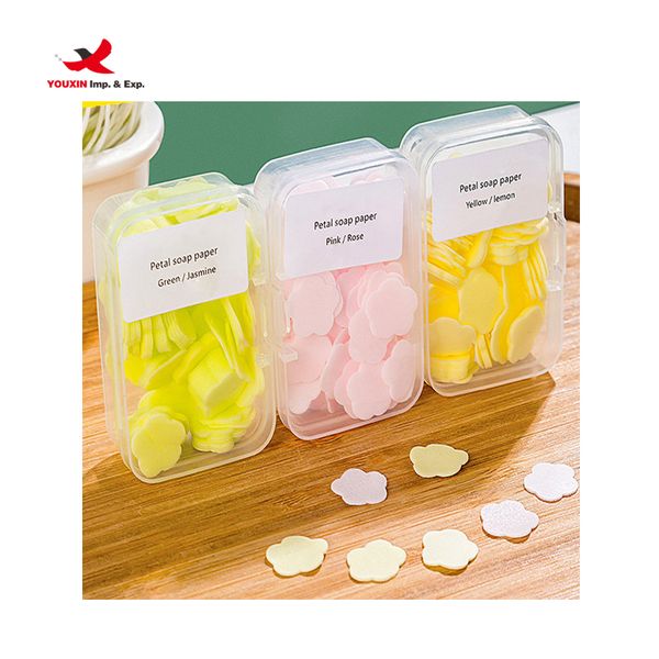 Wholesale Portable soap paper sheets Travel Supplies hand soap paper Disposable Mini paper soap box