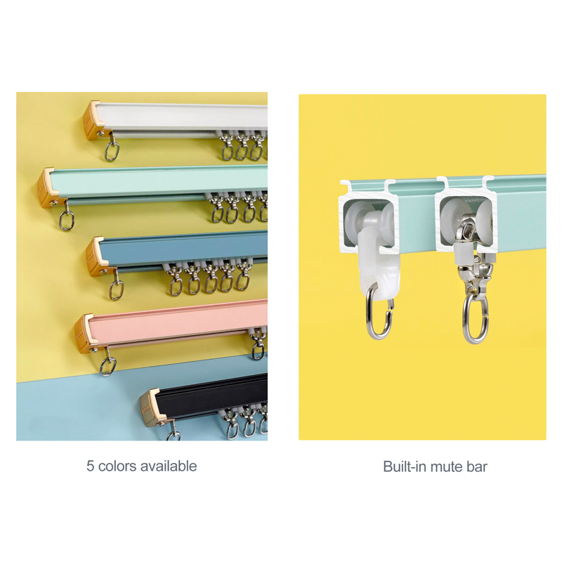 Zhongshan Lianshui Textile Co., Ltd. High Quality Curved Metal Curtain Track Rail Flexible Bendable Curtain Rail Track Shape Window