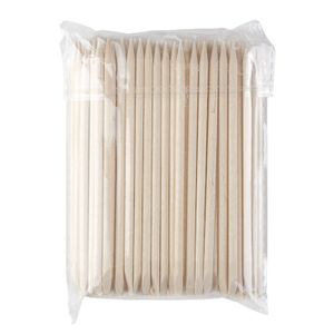 100pcs Nail Art Pusher Orange Wood Sticks Cuticle Pusher Remover Rhinestones Dotting Removal Pedicure Manicure Care Tools