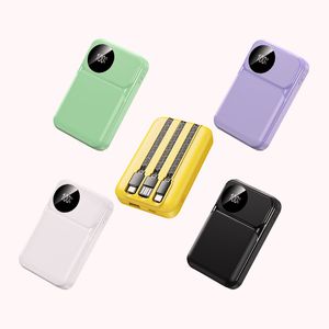 New PD 22.5W Power Bank 10000mah Slim Super quick charging 10000mAh Portable Fast Charging Display with Cables for iPhone 15