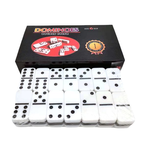 High-Quality 28PCS Domino Set  Durable Melamine with Clear Printing for Tabletop Gaming