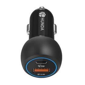 2022 in car charger manufactur' usb mini 2 ports high quality car charger usb and type c 48w fast car charger adapter qc3.0